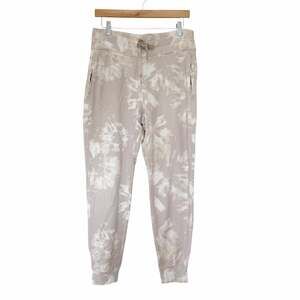 Athleta Tan Tie Dye Balance Printed Jogger Pants Sz M